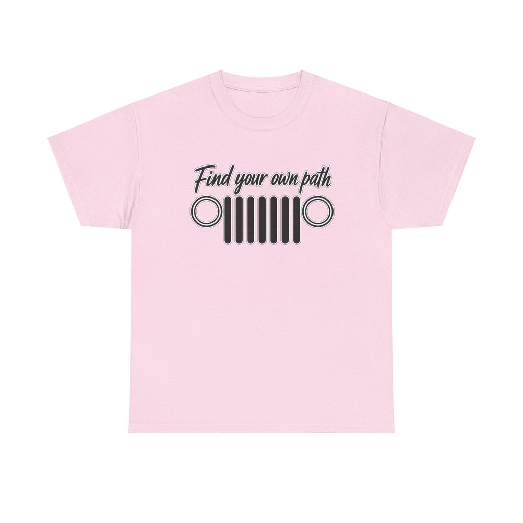 Jeep Grill T‑Shirt — "Find Your Own Path" Off‑Road Adventure Tee