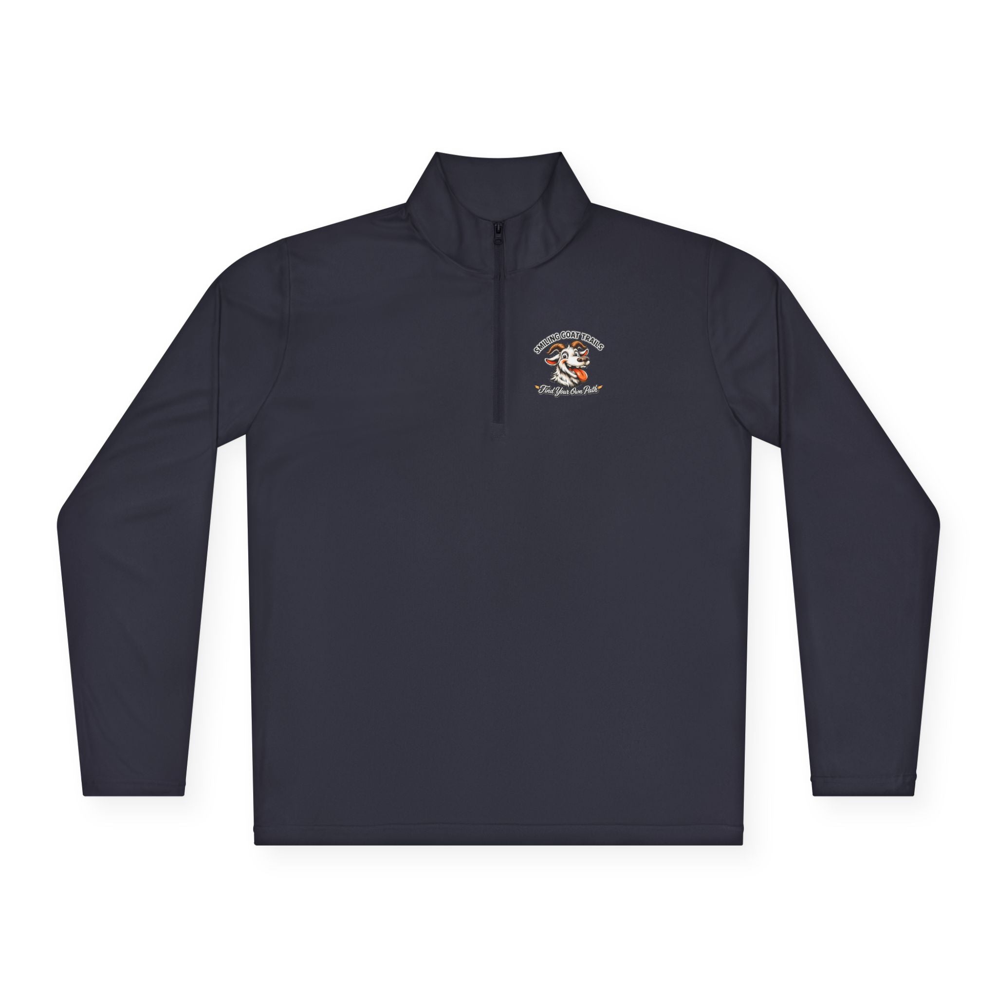 Eagle American Flag Quarter-Zip Pullover Smiling Goat Logo