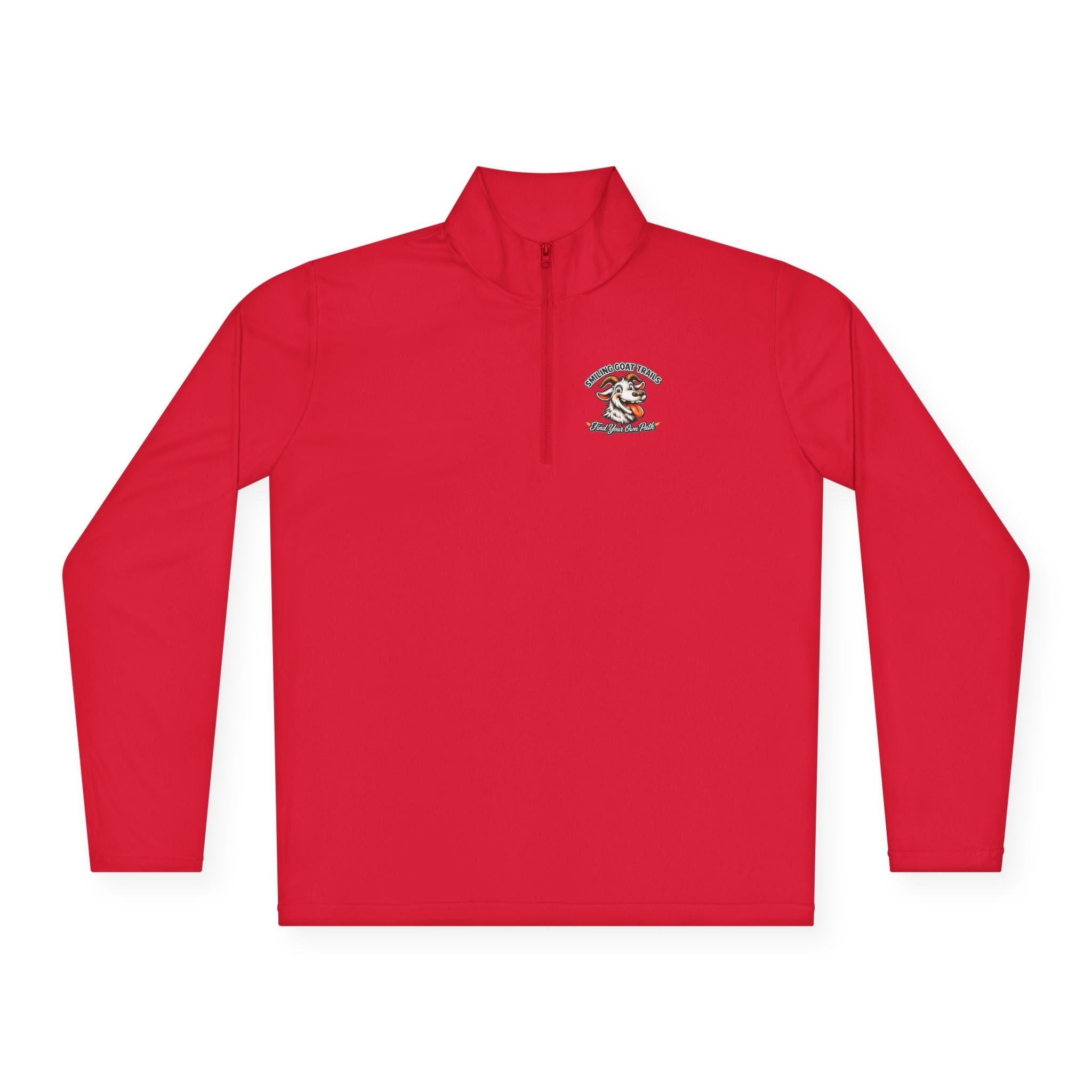 Eagle American Flag Quarter-Zip Pullover Smiling Goat Logo