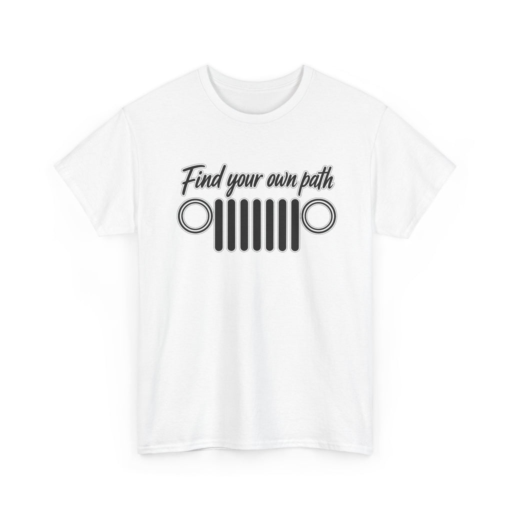 Jeep Grill T‑Shirt — "Find Your Own Path" Off‑Road Adventure Tee