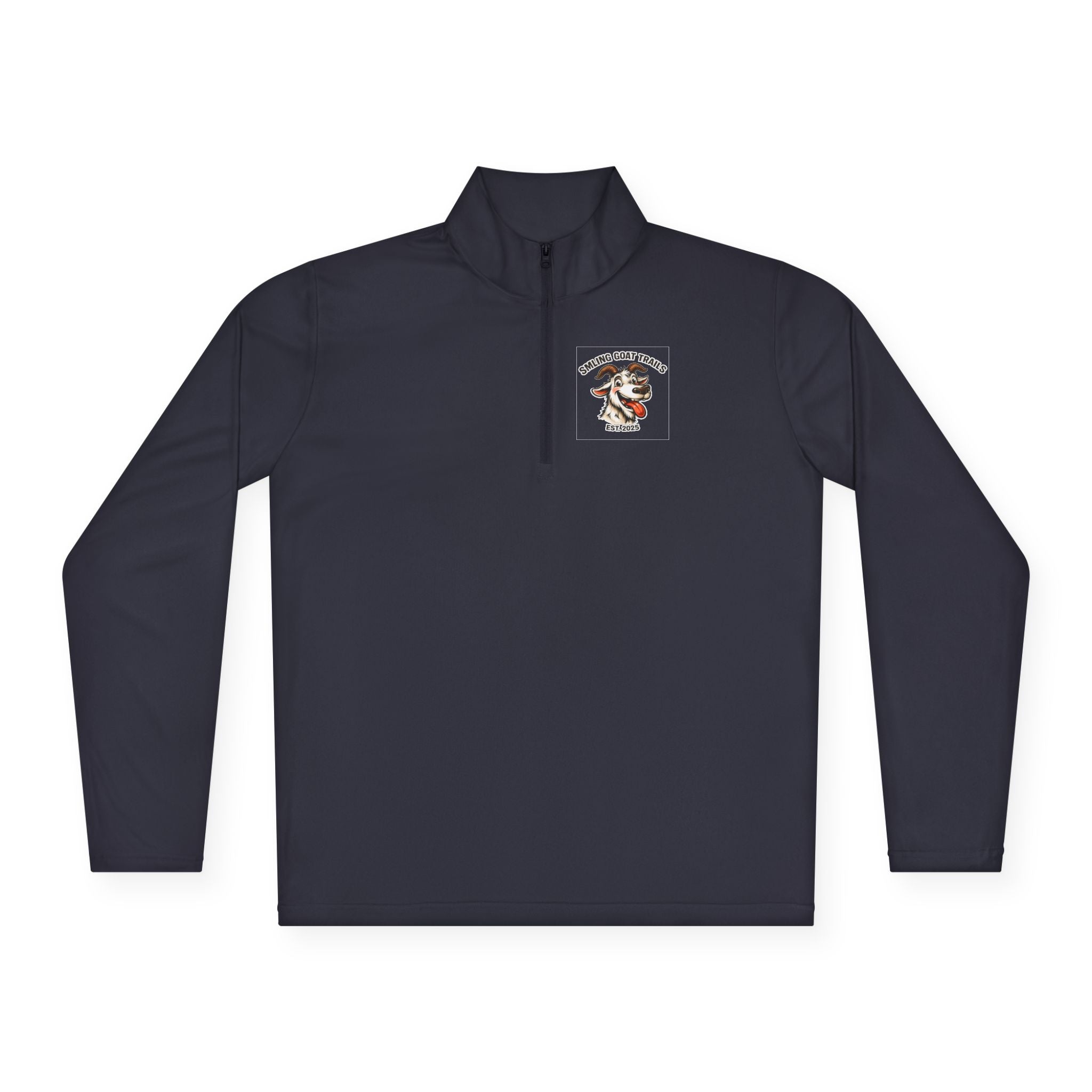 Eagle American Flag Quarter-Zip Pullover Smiling Goat Logo