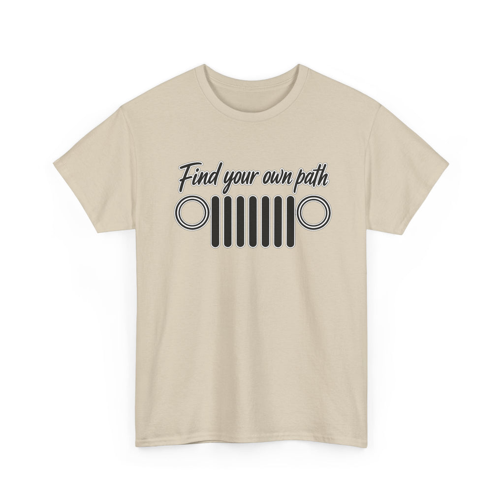 Jeep Grill T‑Shirt — "Find Your Own Path" Off‑Road Adventure Tee