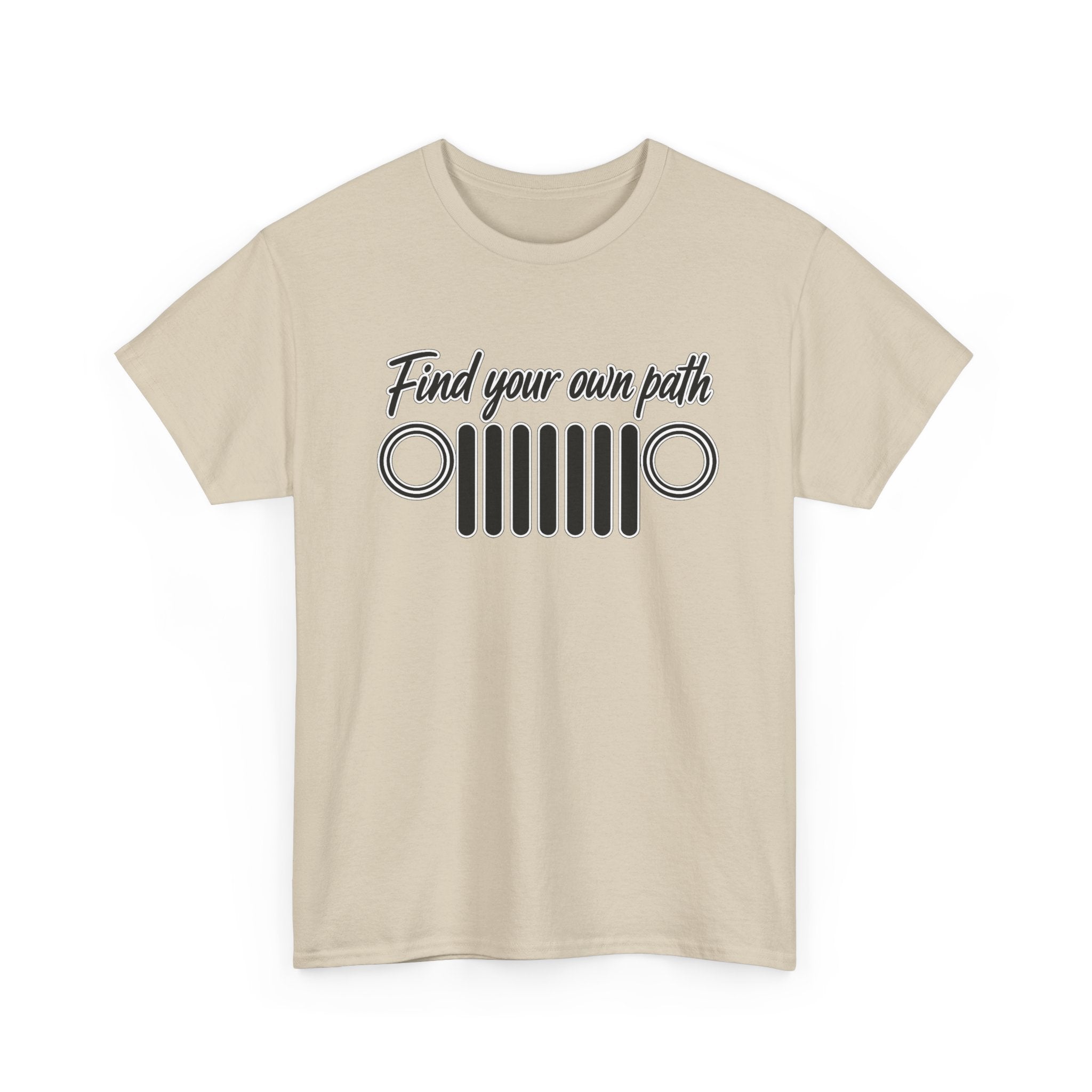 Jeep Grill T‑Shirt — "Find Your Own Path" Off‑Road Adventure Tee