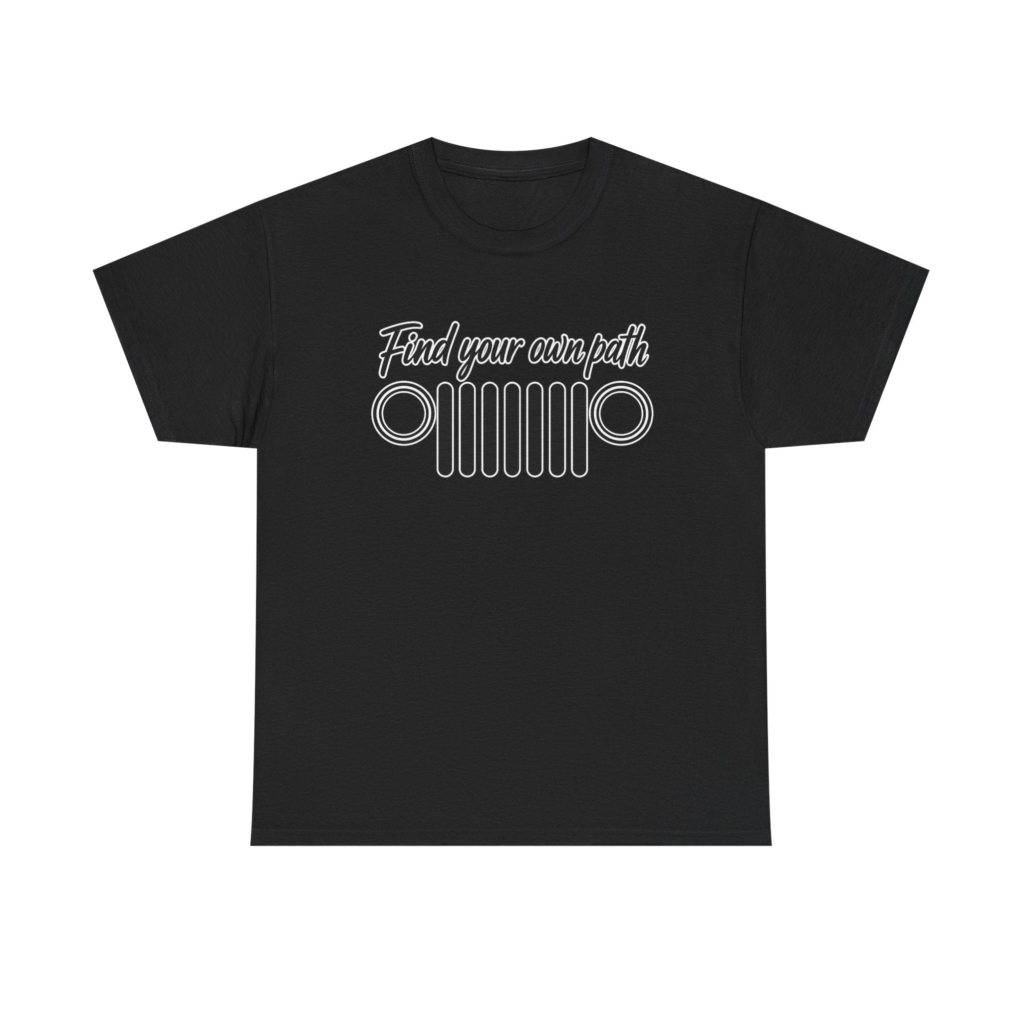 Jeep Grill T‑Shirt — "Find Your Own Path" Off‑Road Adventure Tee