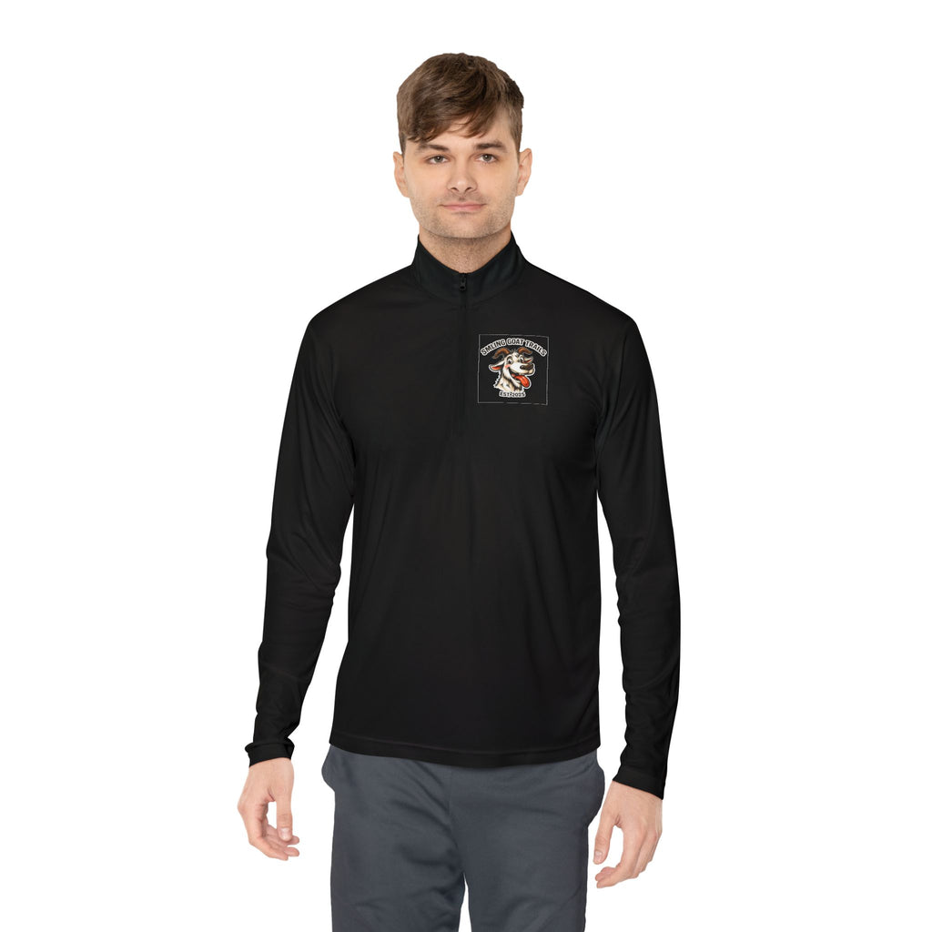 Eagle American Flag Quarter-Zip Pullover Smiling Goat Logo