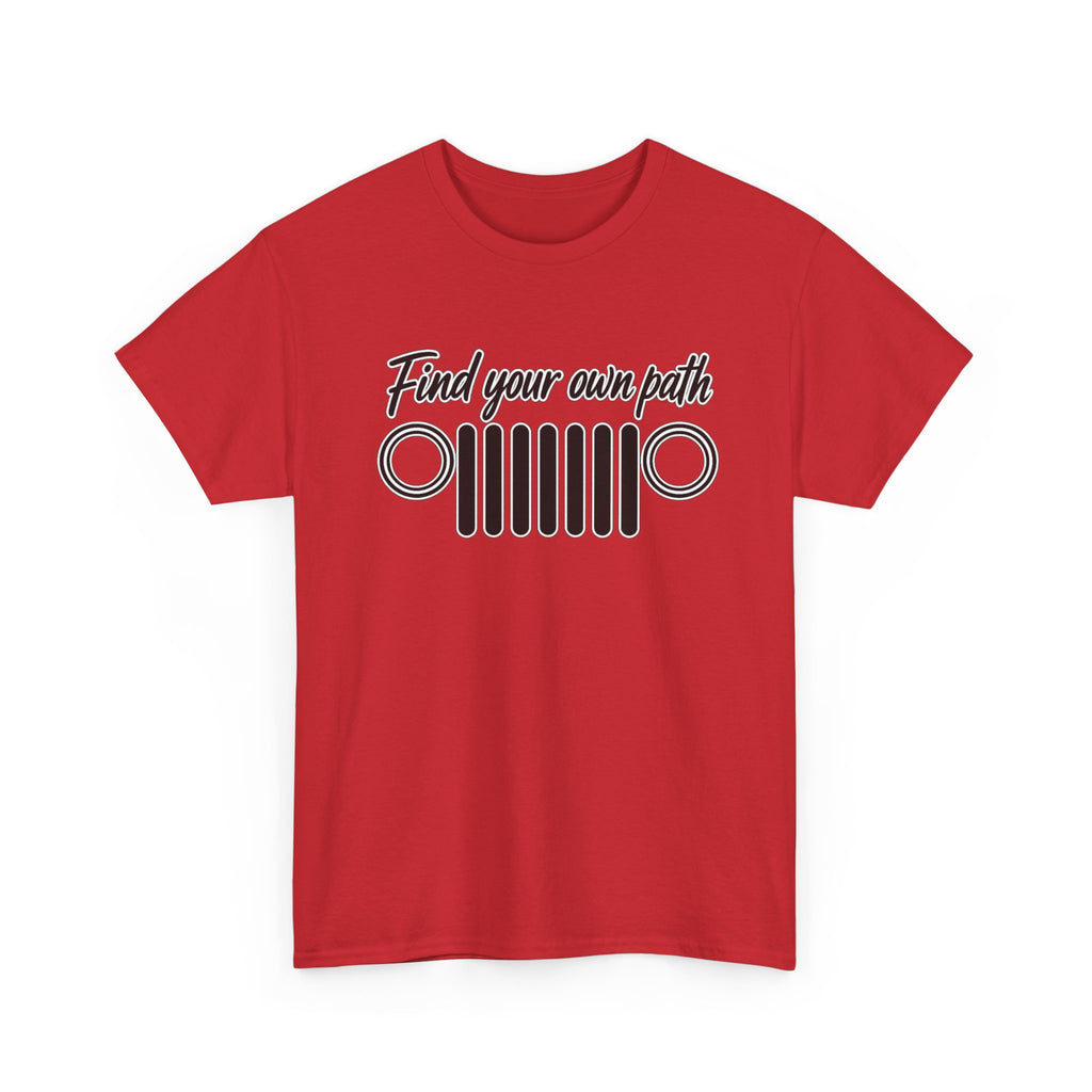 Jeep Grill T‑Shirt — "Find Your Own Path" Off‑Road Adventure Tee