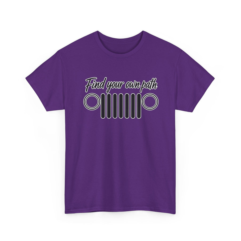 Jeep Grill T‑Shirt — "Find Your Own Path" Off‑Road Adventure Tee