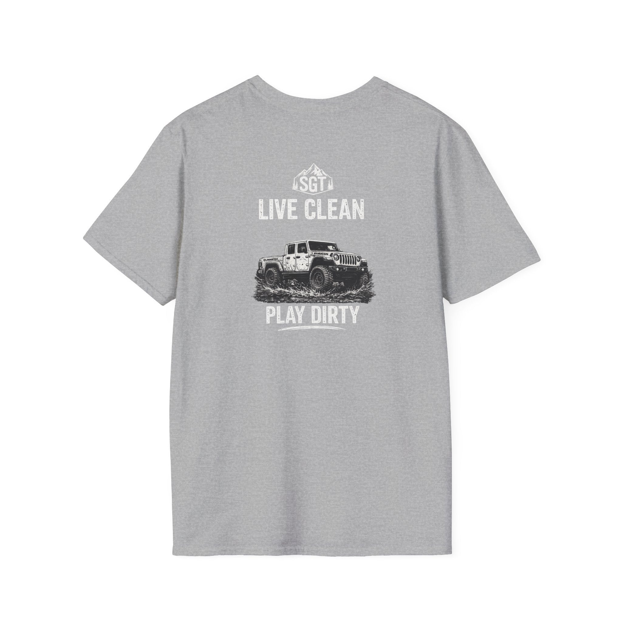 Jeep Off-Road Graphic T-Shirt — "Life Clean, Play Dirty" Vintage 4x4 Tee