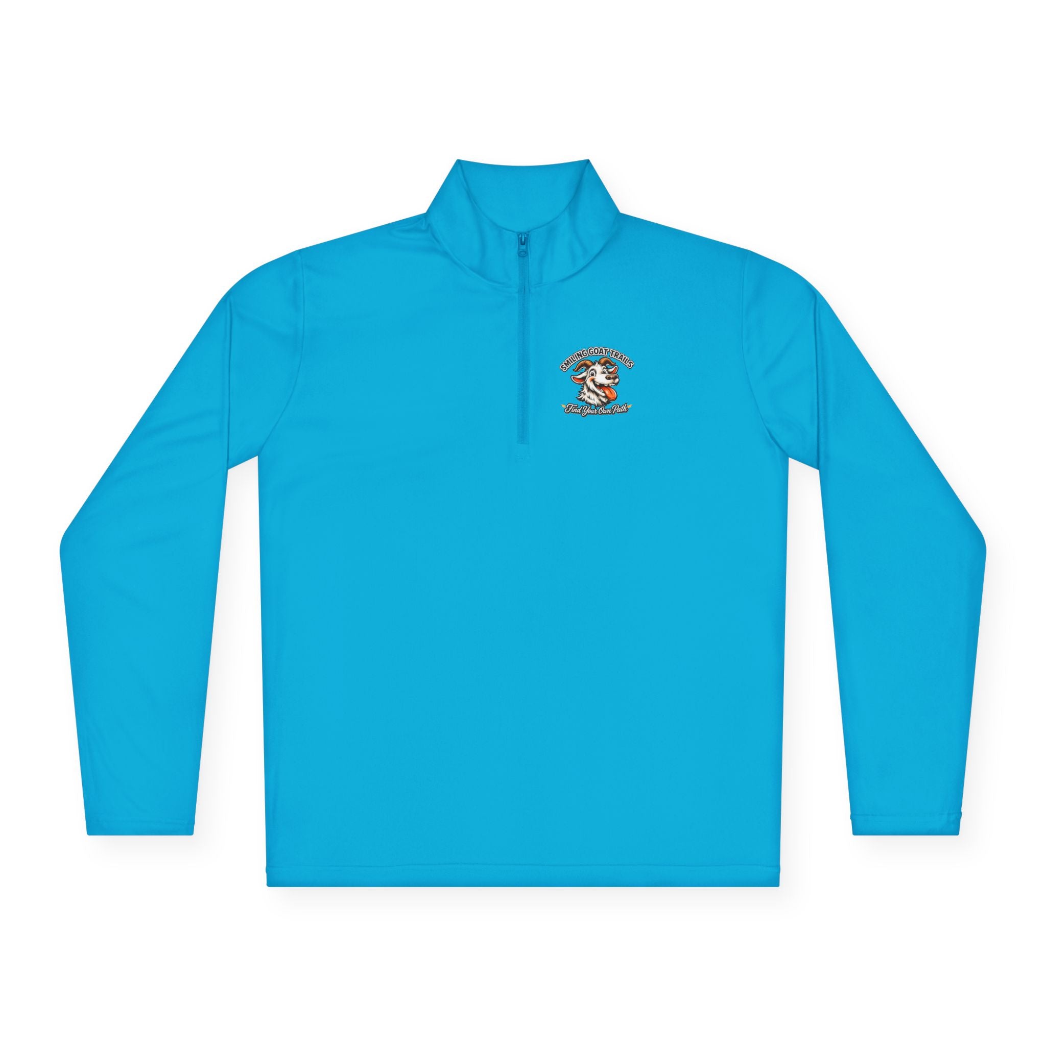 Eagle American Flag Quarter-Zip Pullover Smiling Goat Logo