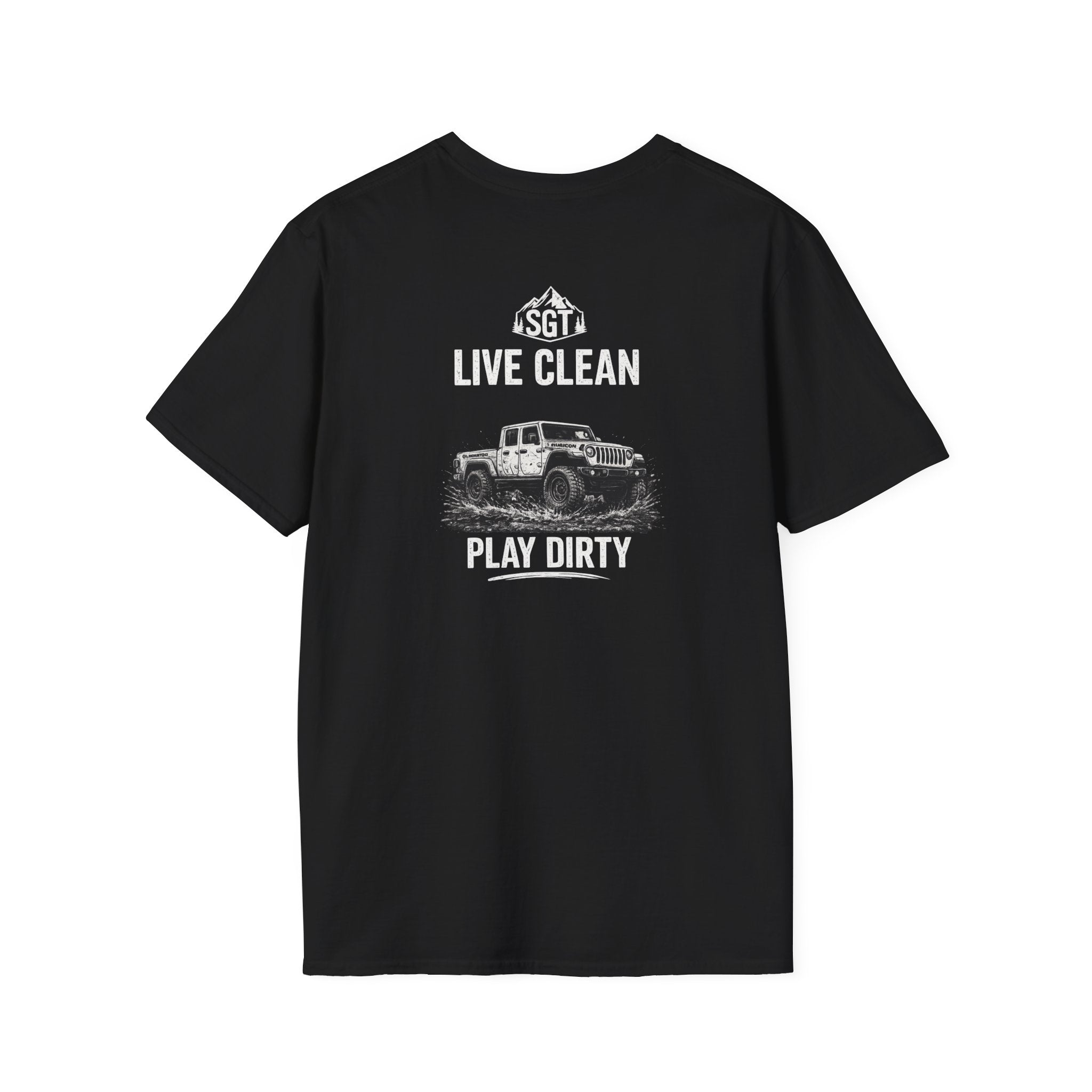Jeep Off-Road Graphic T-Shirt — "Life Clean, Play Dirty" Vintage 4x4 Tee