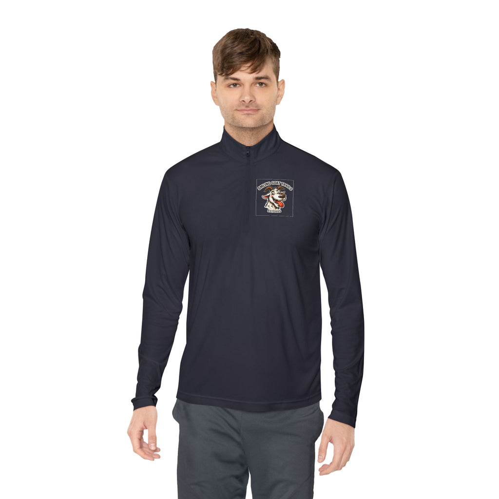 Eagle American Flag Quarter-Zip Pullover Smiling Goat Logo