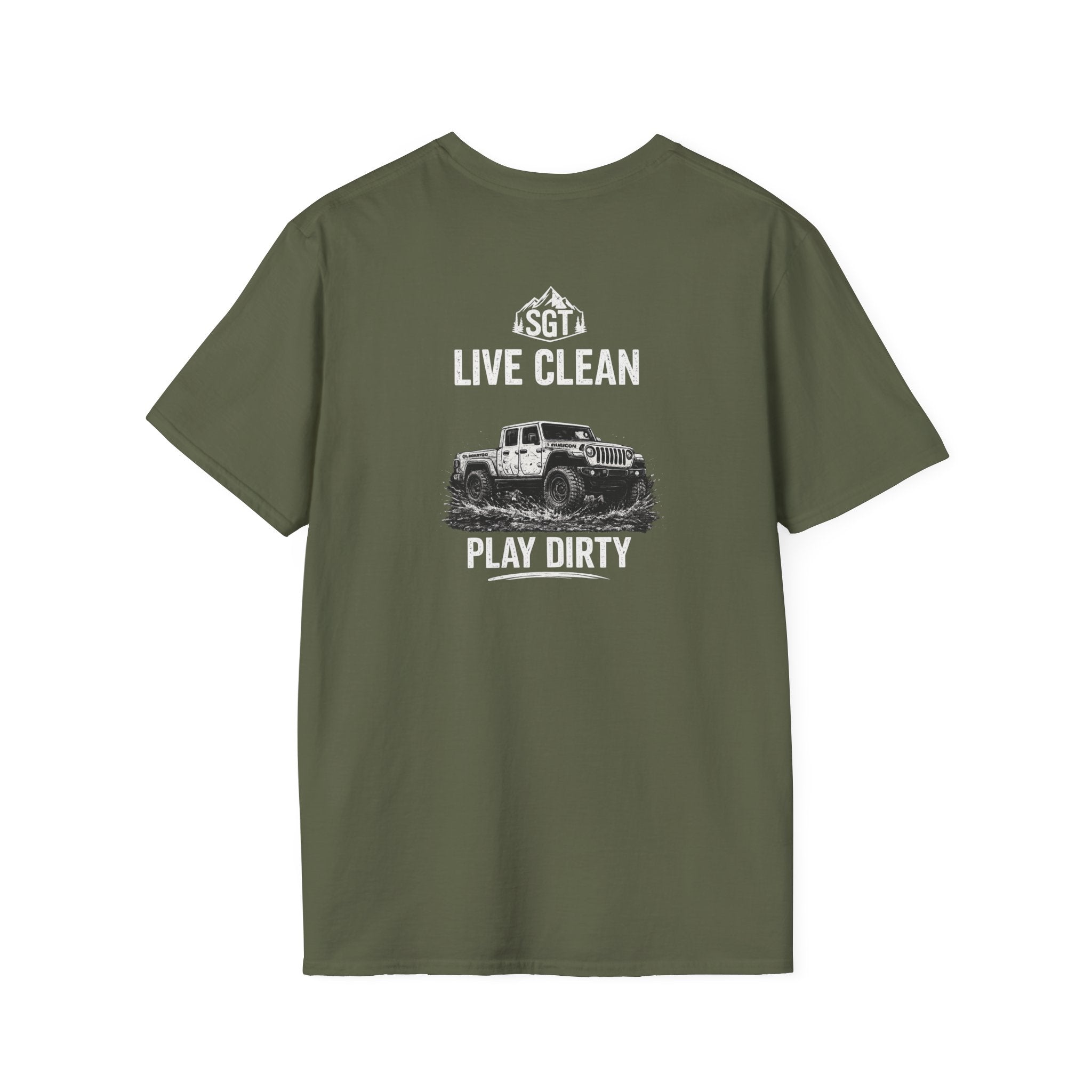 Jeep Off-Road Graphic T-Shirt — "Life Clean, Play Dirty" Vintage 4x4 Tee
