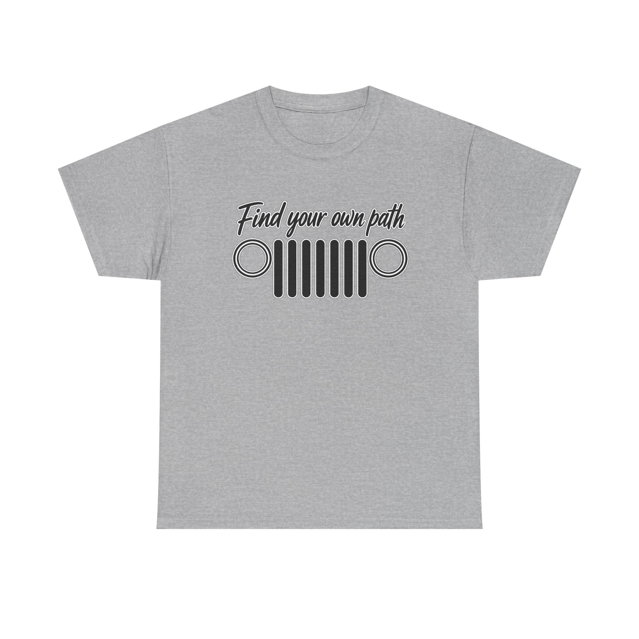 Jeep Grill T‑Shirt — "Find Your Own Path" Off‑Road Adventure Tee