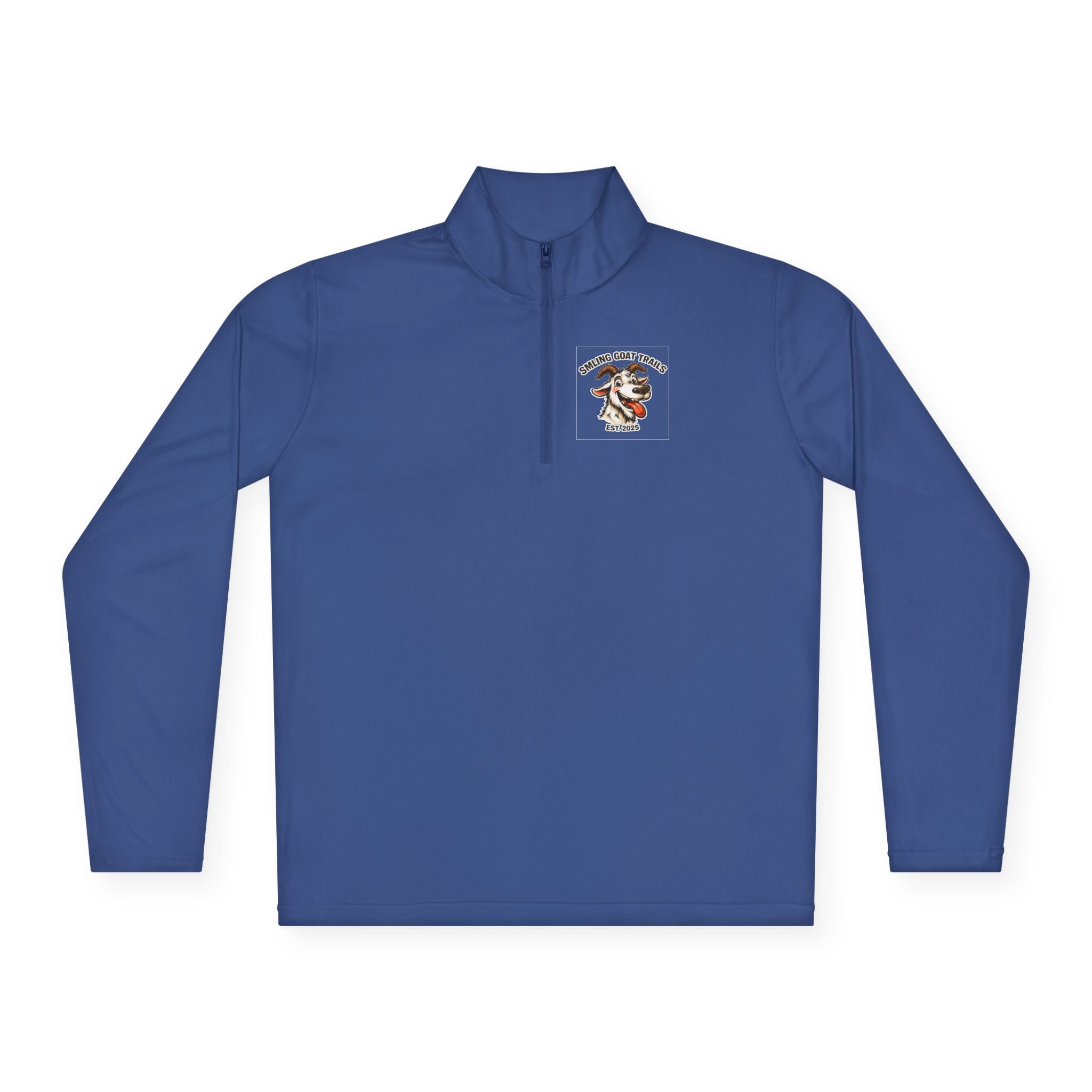 Eagle American Flag Quarter-Zip Pullover Smiling Goat Logo