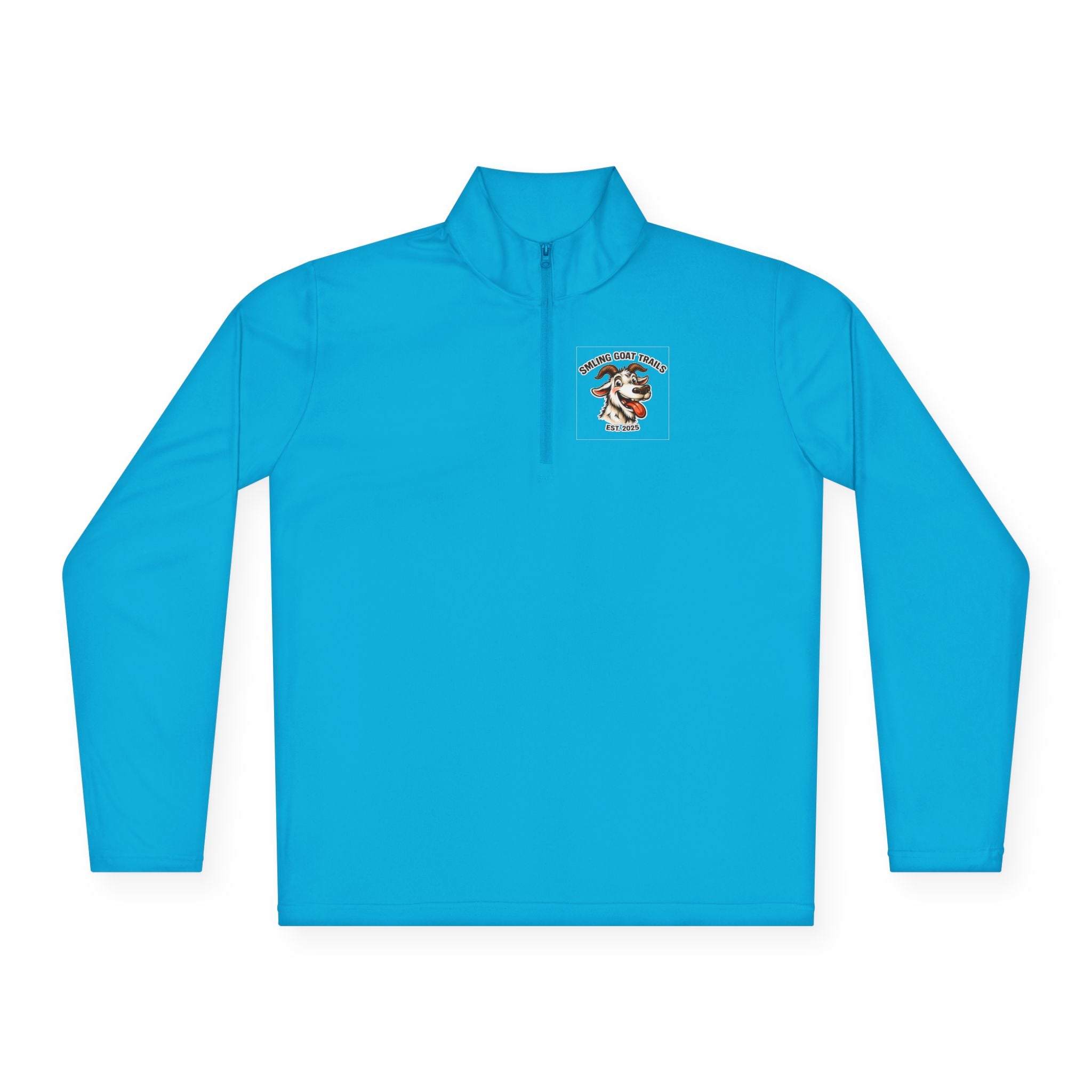 Eagle American Flag Quarter-Zip Pullover Smiling Goat Logo
