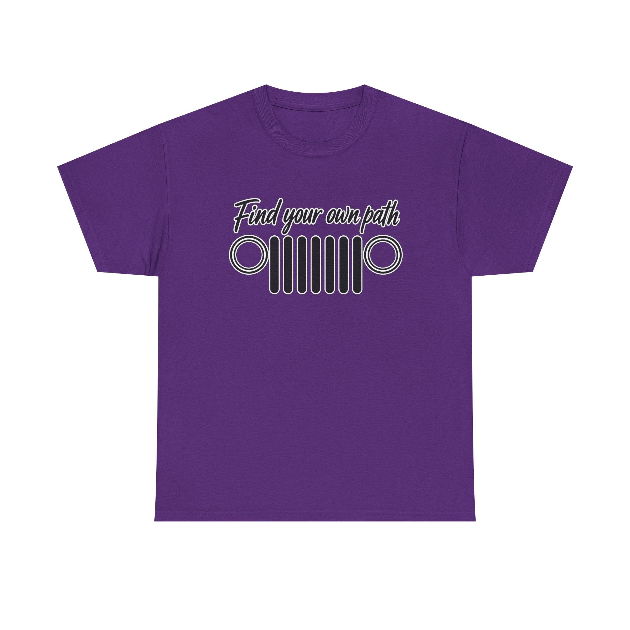 Jeep Grill T‑Shirt — "Find Your Own Path" Off‑Road Adventure Tee