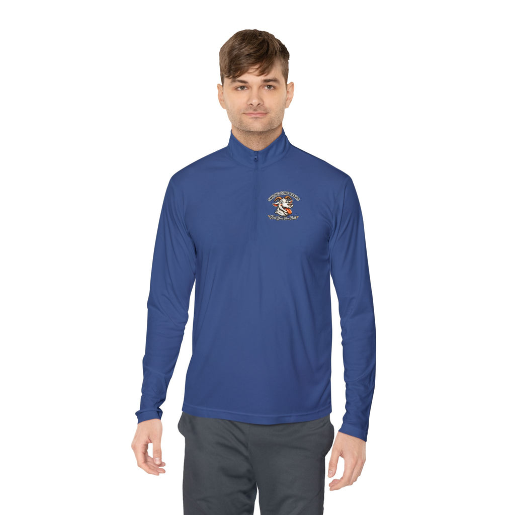 Eagle American Flag Quarter-Zip Pullover Smiling Goat Logo