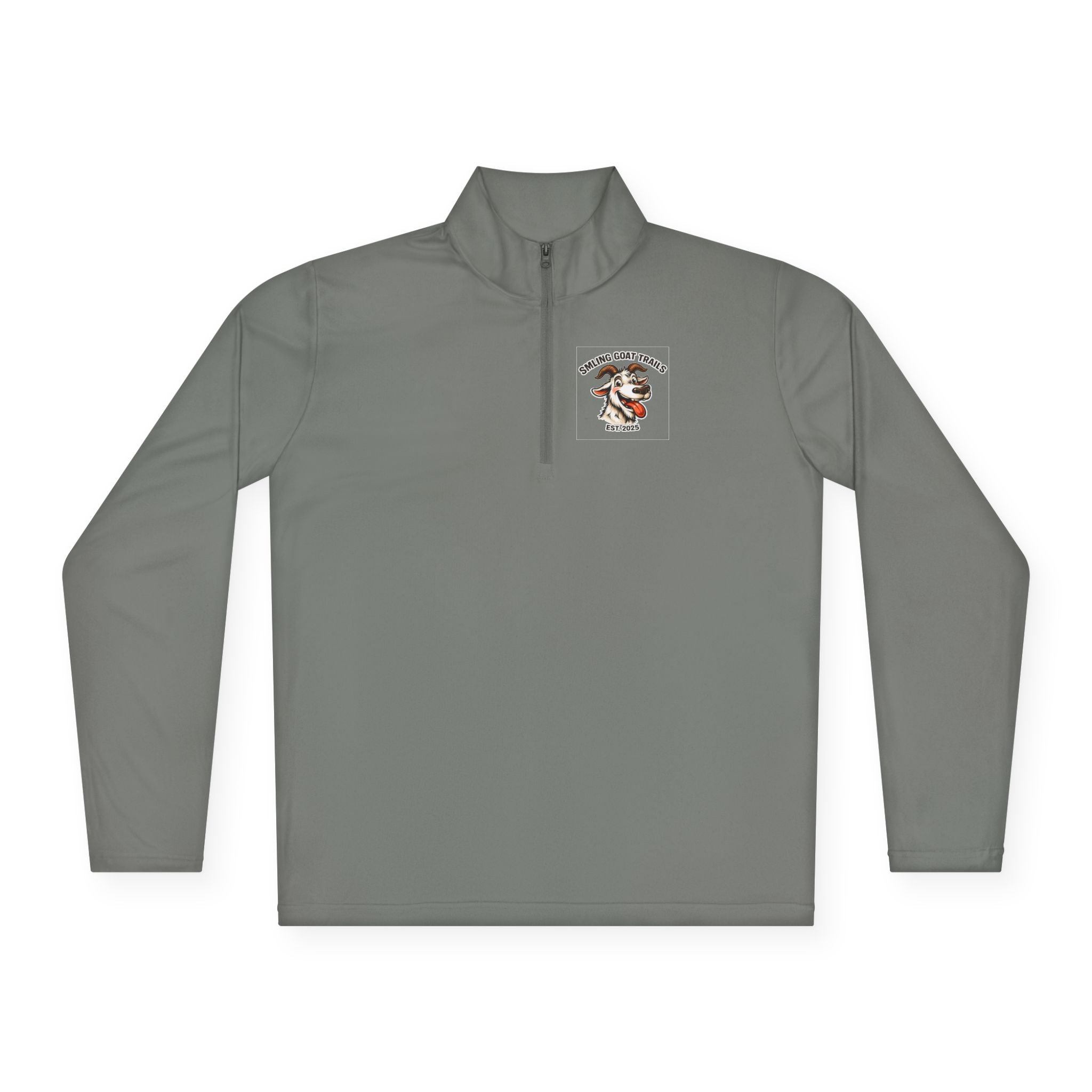 Eagle American Flag Quarter-Zip Pullover Smiling Goat Logo