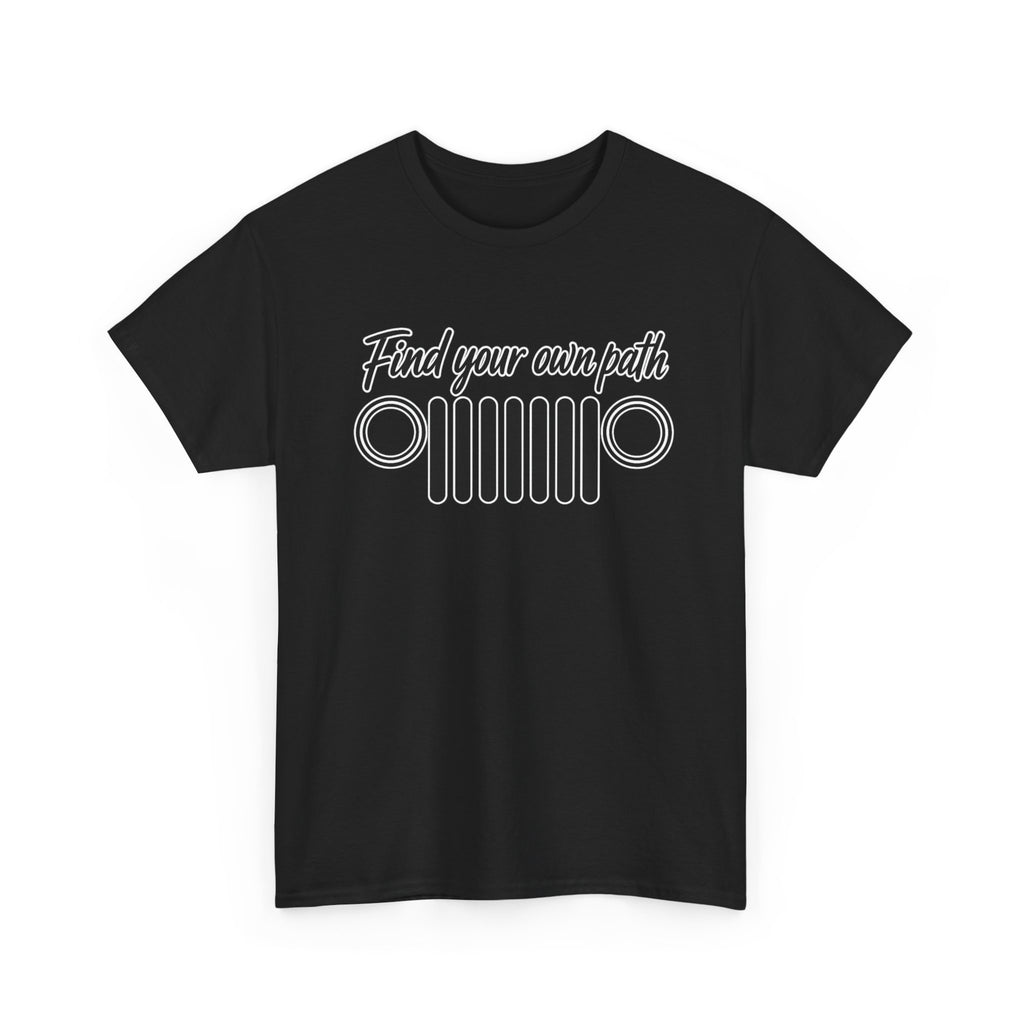 Jeep Grill T‑Shirt — "Find Your Own Path" Off‑Road Adventure Tee