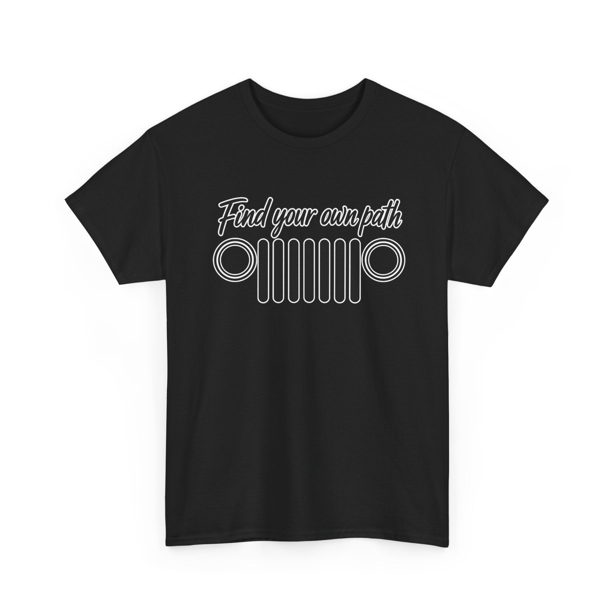 Jeep Grill T‑Shirt — "Find Your Own Path" Off‑Road Adventure Tee