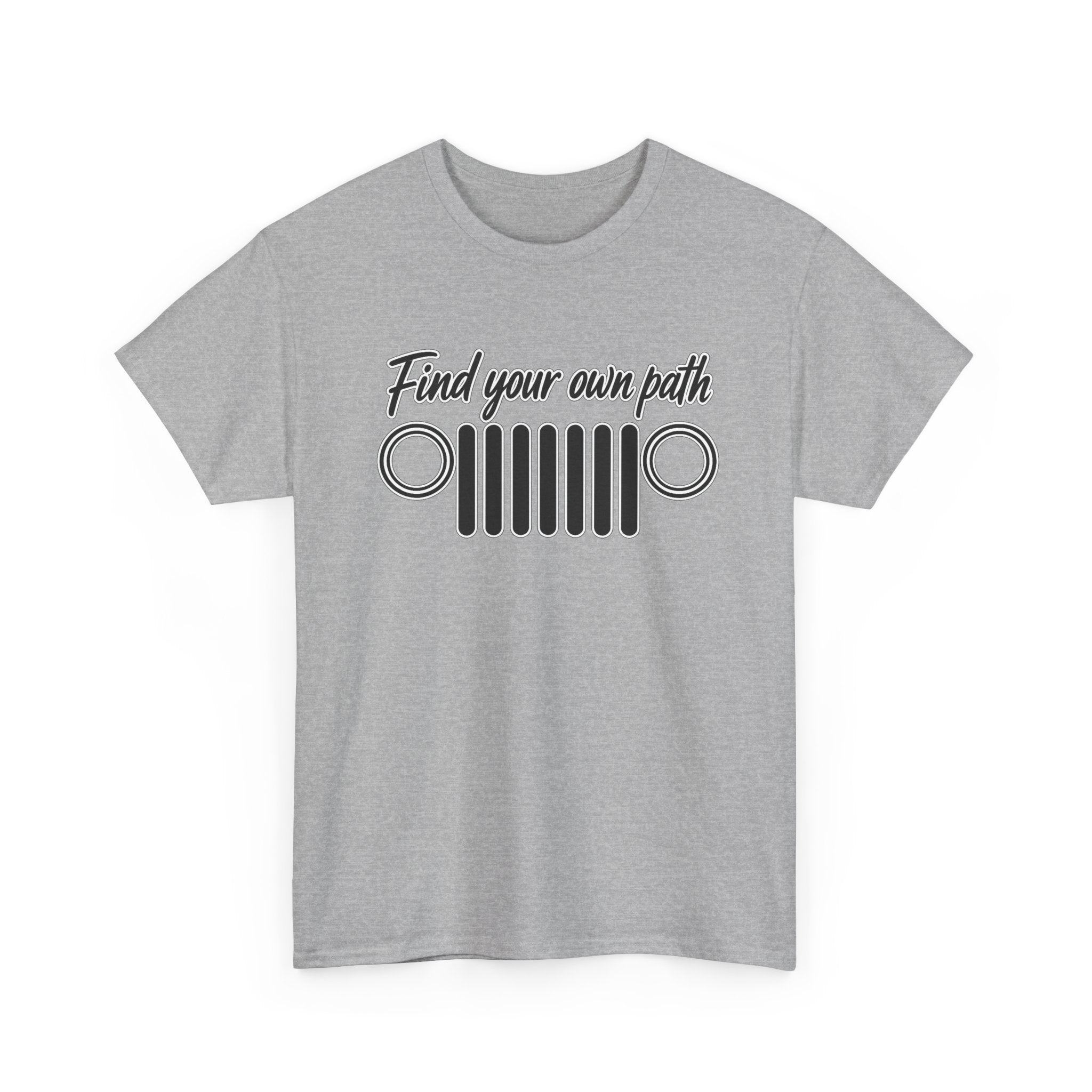 Jeep Grill T‑Shirt — "Find Your Own Path" Off‑Road Adventure Tee