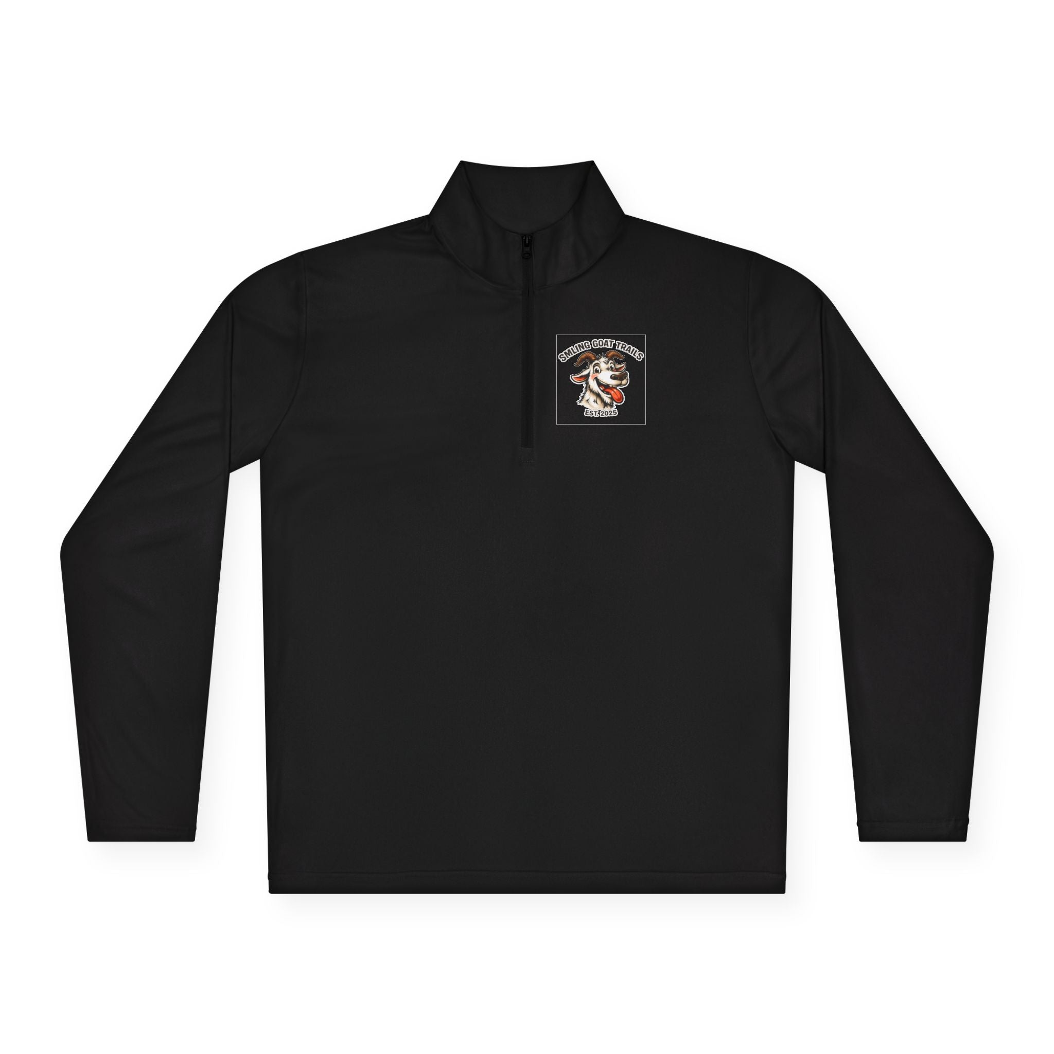 Eagle American Flag Quarter-Zip Pullover Smiling Goat Logo