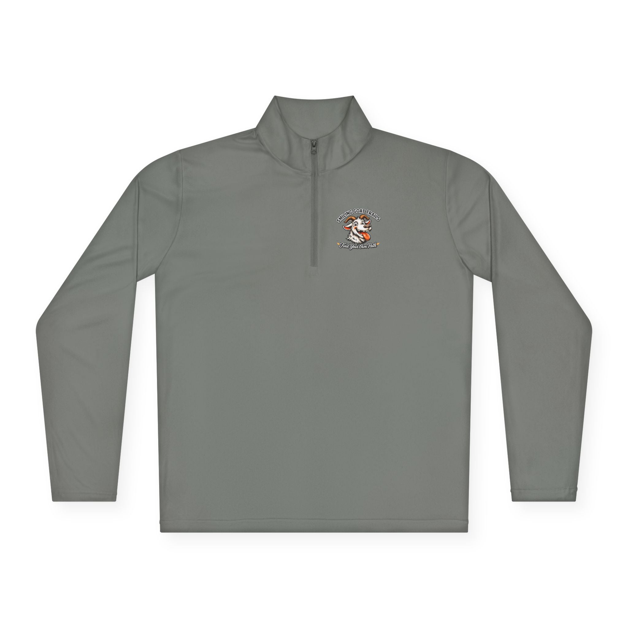 Eagle American Flag Quarter-Zip Pullover Smiling Goat Logo