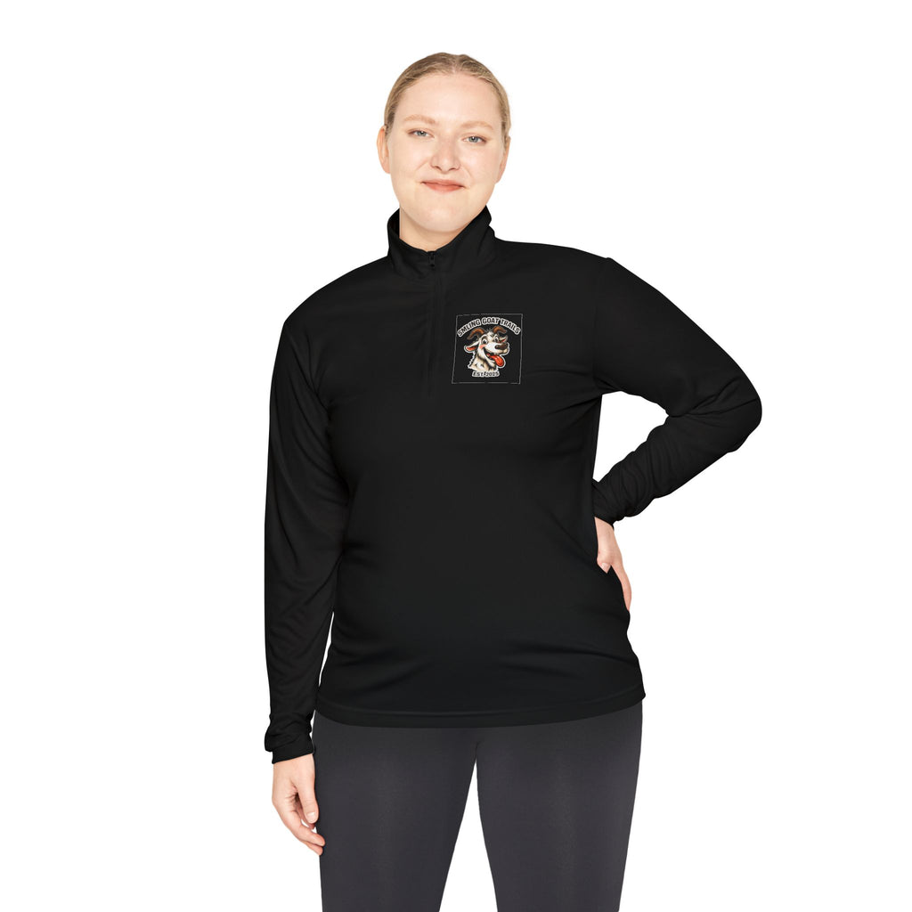Eagle American Flag Quarter-Zip Pullover Smiling Goat Logo