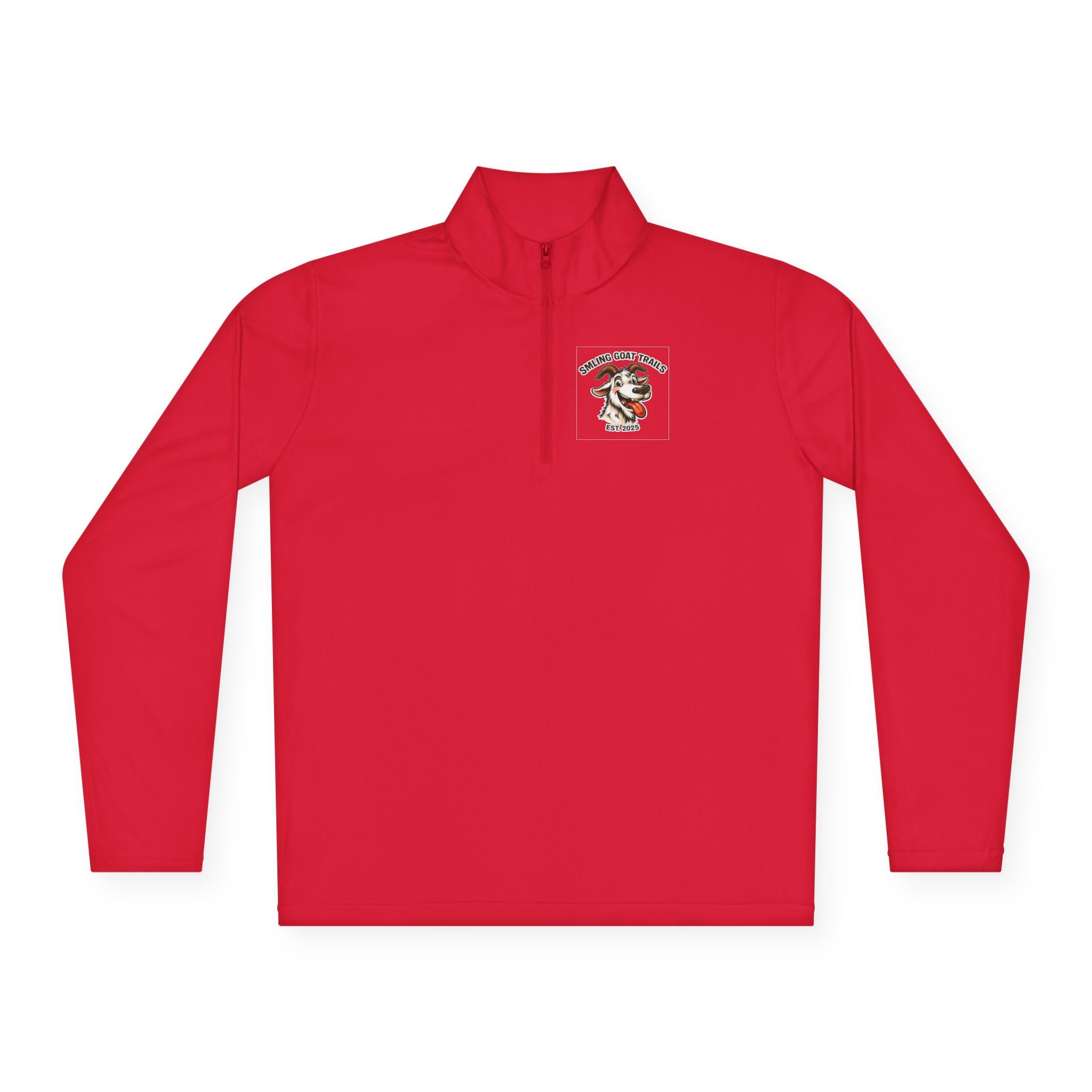 Eagle American Flag Quarter-Zip Pullover Smiling Goat Logo