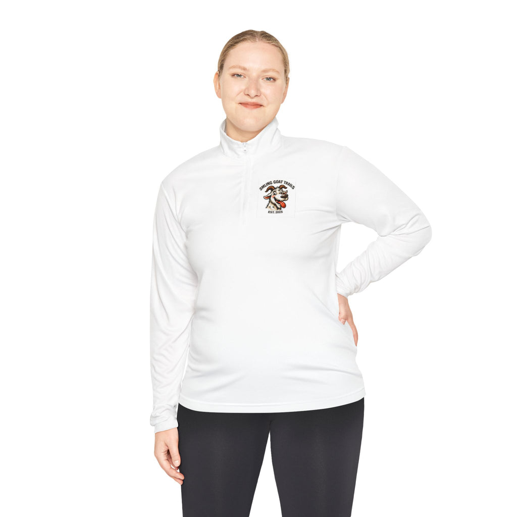 Eagle American Flag Quarter-Zip Pullover Smiling Goat Logo