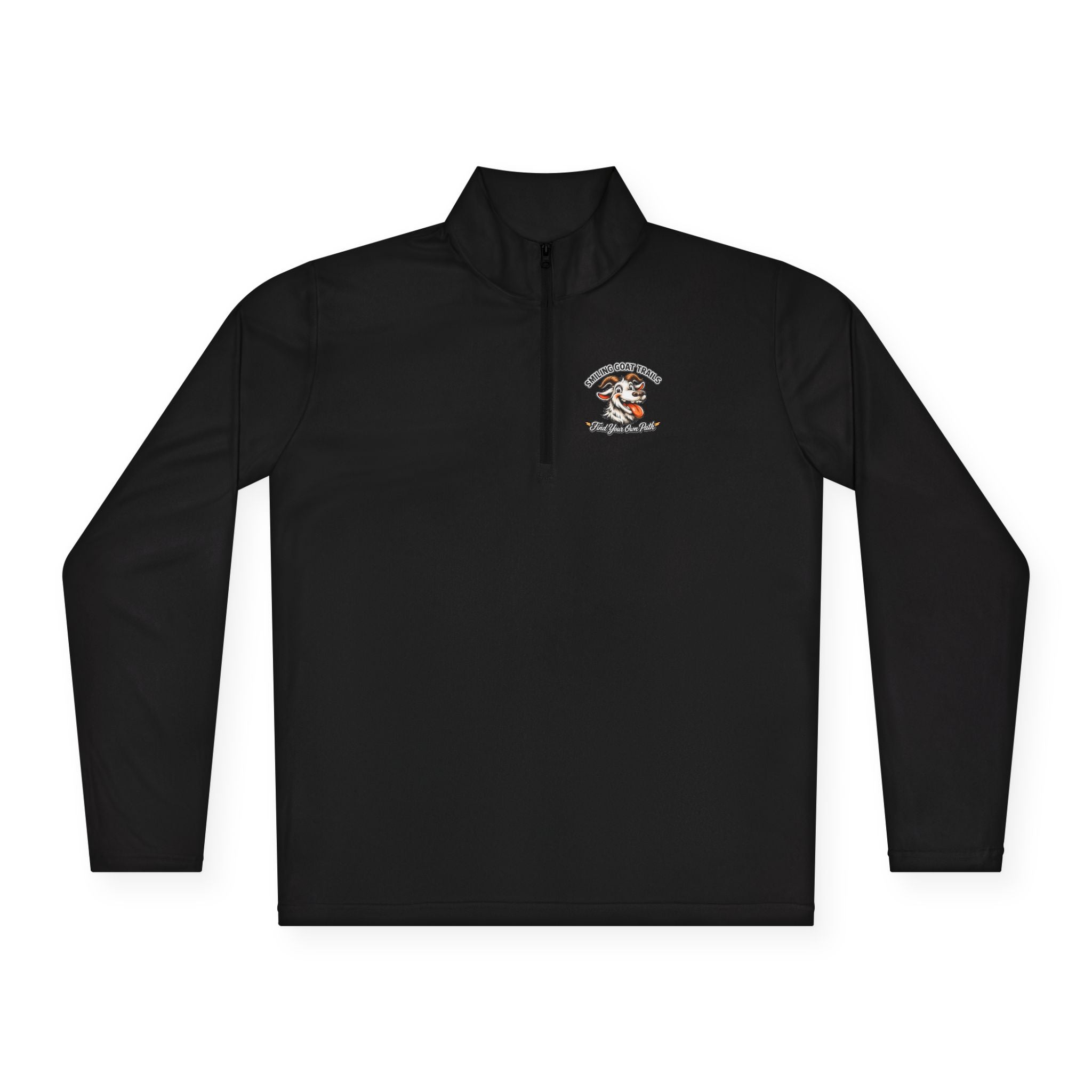 Eagle American Flag Quarter-Zip Pullover Smiling Goat Logo